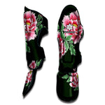 Japanese Peony Print Muay Thai Shin Guard