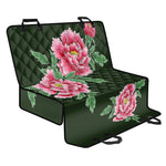 Japanese Peony Print Pet Car Back Seat Cover
