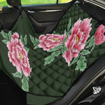 Japanese Peony Print Pet Car Back Seat Cover