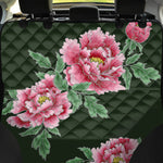 Japanese Peony Print Pet Car Back Seat Cover