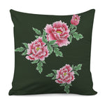 Japanese Peony Print Pillow Cover