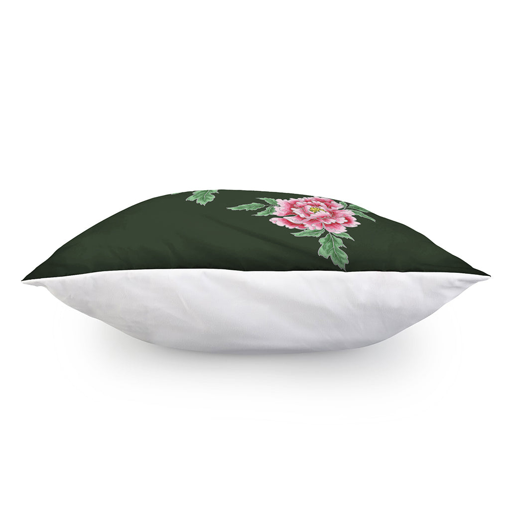 Japanese Peony Print Pillow Cover