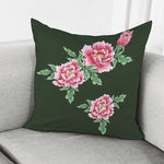 Japanese Peony Print Pillow Cover