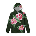 Japanese Peony Print Pullover Hoodie