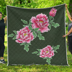 Japanese Peony Print Quilt