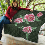Japanese Peony Print Quilt