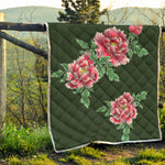 Japanese Peony Print Quilt