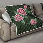 Japanese Peony Print Quilt