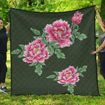 Japanese Peony Print Quilt
