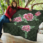 Japanese Peony Print Quilt