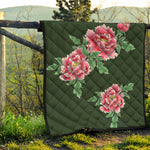 Japanese Peony Print Quilt