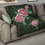 Japanese Peony Print Quilt