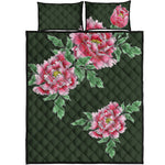 Japanese Peony Print Quilt Bed Set