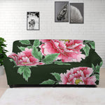 Japanese Peony Print Sofa Cover