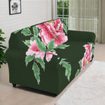 Japanese Peony Print Sofa Cover