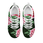 Japanese Peony Print White Sneakers
