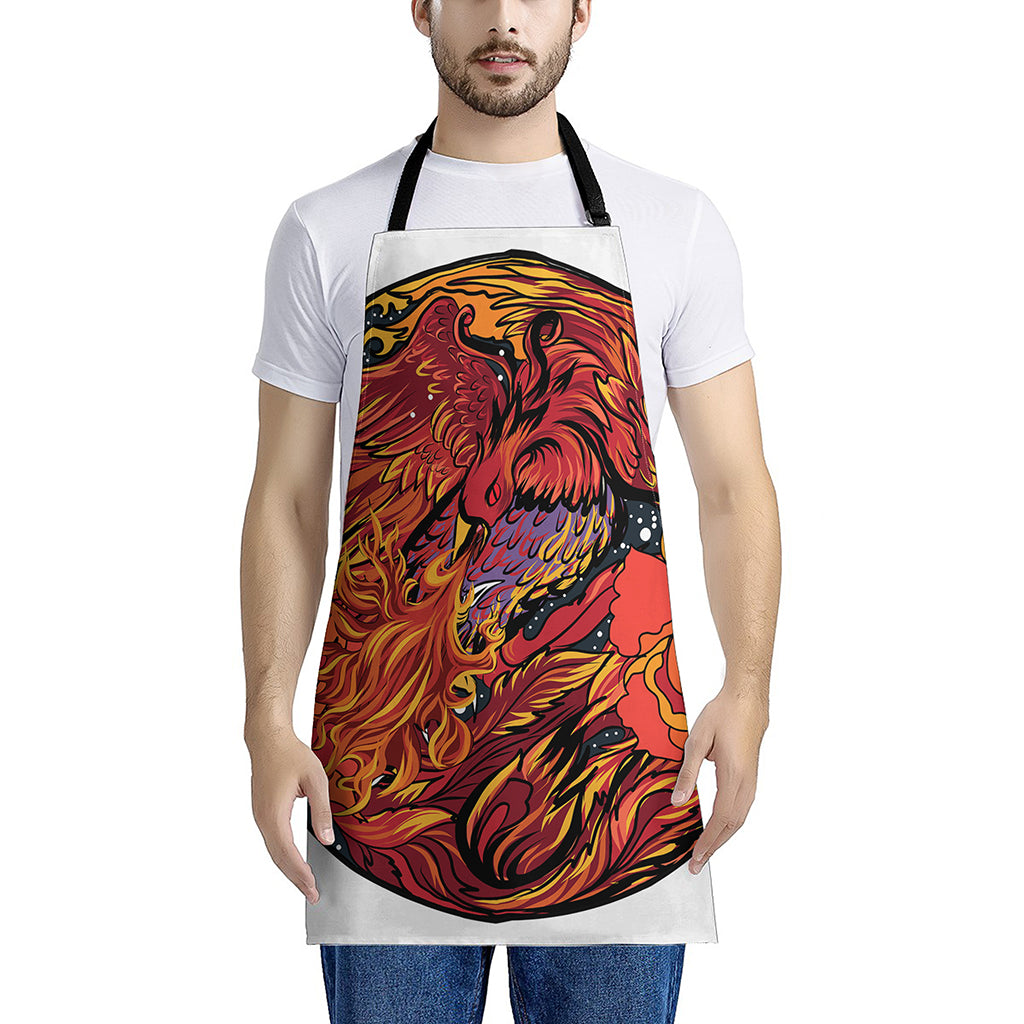 Japanese Phoenix Print Apron