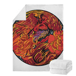 Japanese Phoenix Print Blanket