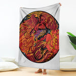Japanese Phoenix Print Blanket