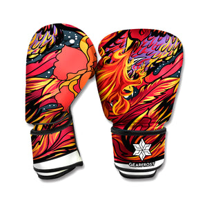 Japanese Phoenix Print Boxing Gloves