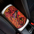 Japanese Phoenix Print Car Center Console Cover