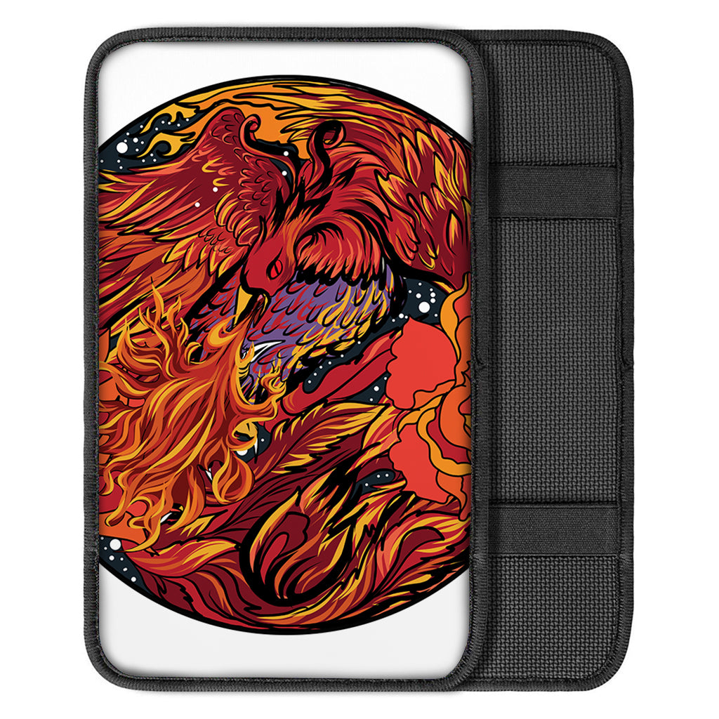 Japanese Phoenix Print Car Center Console Cover