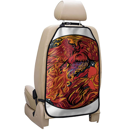 Japanese Phoenix Print Car Seat Organizers