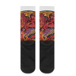 Japanese Phoenix Print Crew Socks