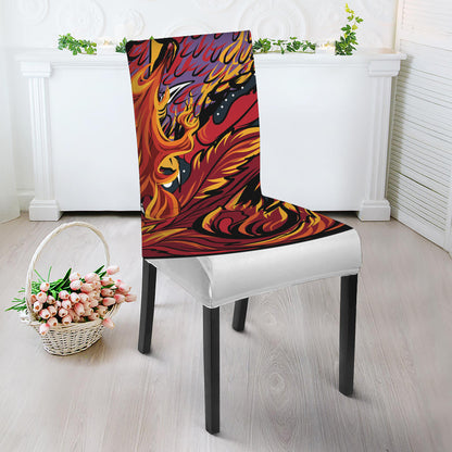 Japanese Phoenix Print Dining Chair Slipcover