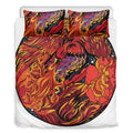 Japanese Phoenix Print Duvet Cover Bedding Set