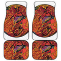 Japanese Phoenix Print Front and Back Car Floor Mats