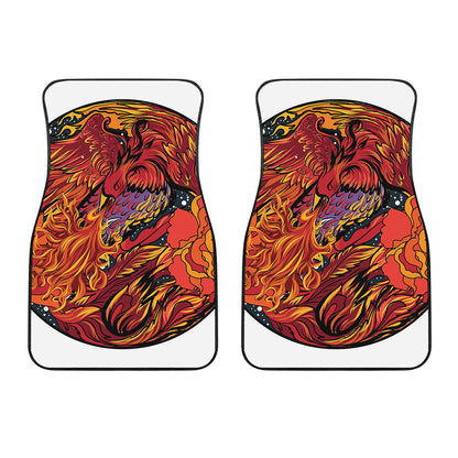 Japanese Phoenix Print Front Car Floor Mats