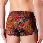 Japanese Phoenix Print Men's Boxer Briefs