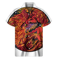 Japanese Phoenix Print Men's Short Sleeve Shirt