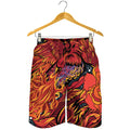 Japanese Phoenix Print Men's Shorts