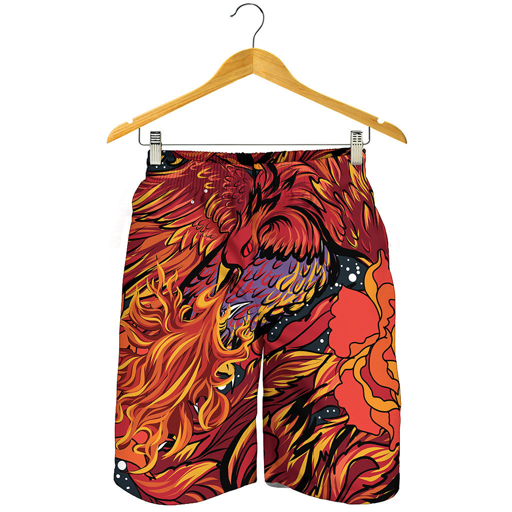 Japanese Phoenix Print Men's Shorts