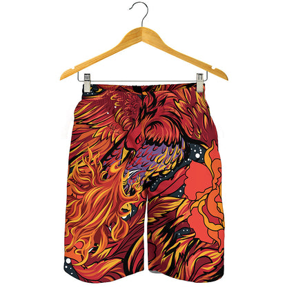 Japanese Phoenix Print Men's Shorts