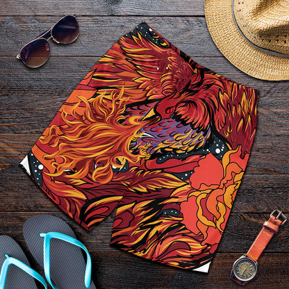 Japanese Phoenix Print Men's Shorts