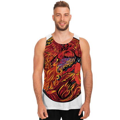 Japanese Phoenix Print Men's Tank Top