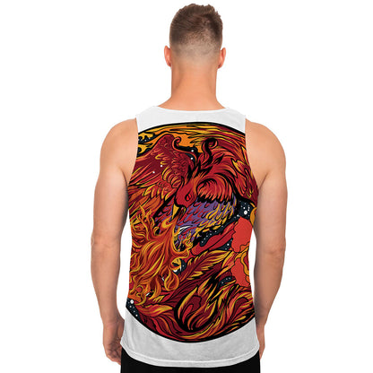 Japanese Phoenix Print Men's Tank Top