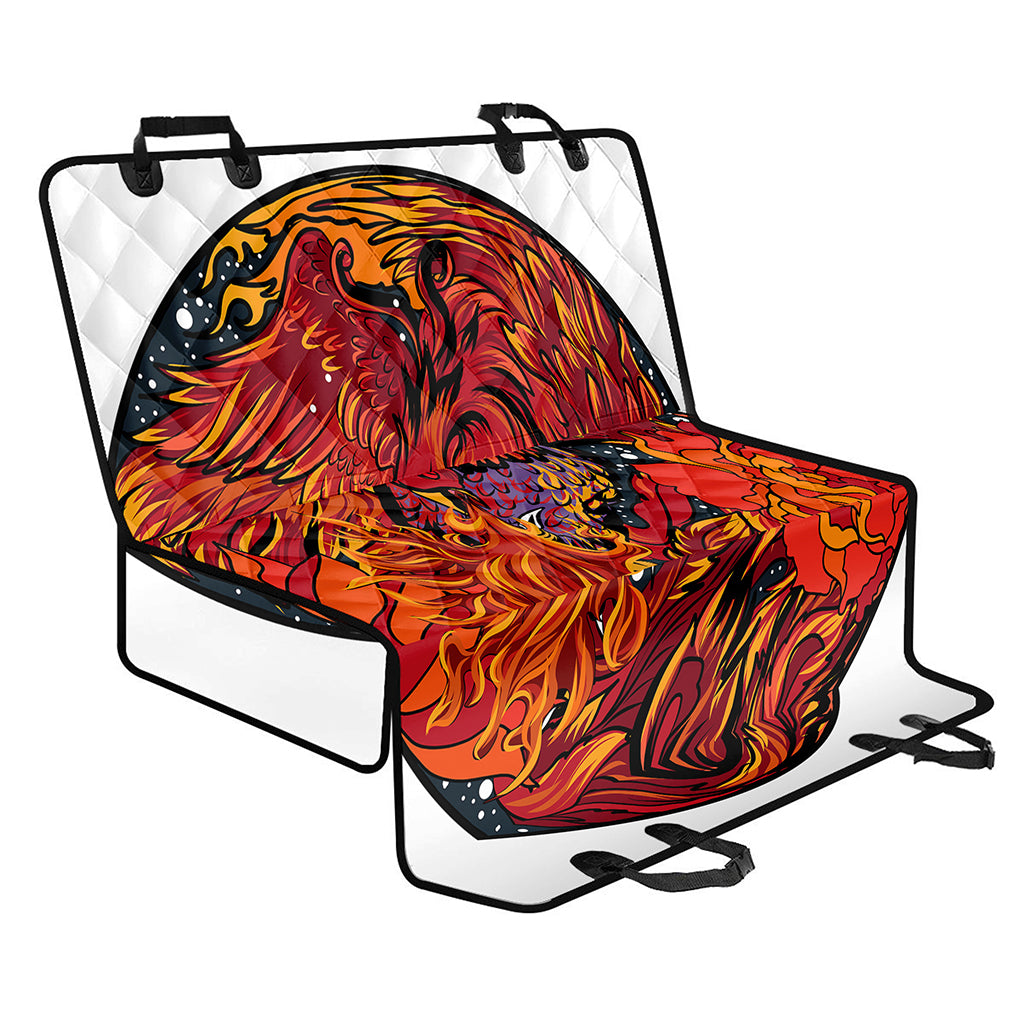 Japanese Phoenix Print Pet Car Back Seat Cover