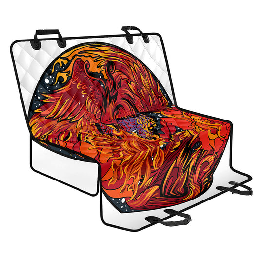Japanese Phoenix Print Pet Car Back Seat Cover