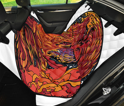 Japanese Phoenix Print Pet Car Back Seat Cover