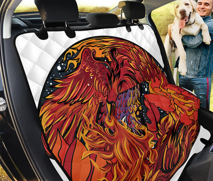Japanese Phoenix Print Pet Car Back Seat Cover