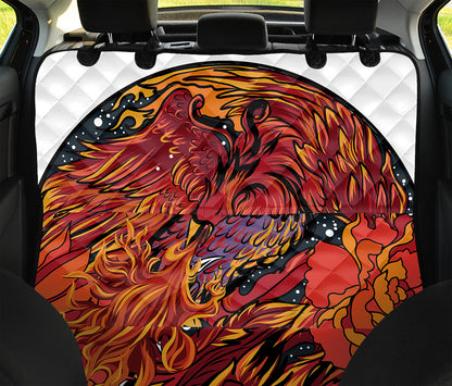Japanese Phoenix Print Pet Car Back Seat Cover