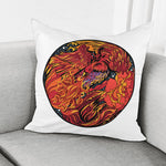 Japanese Phoenix Print Pillow Cover