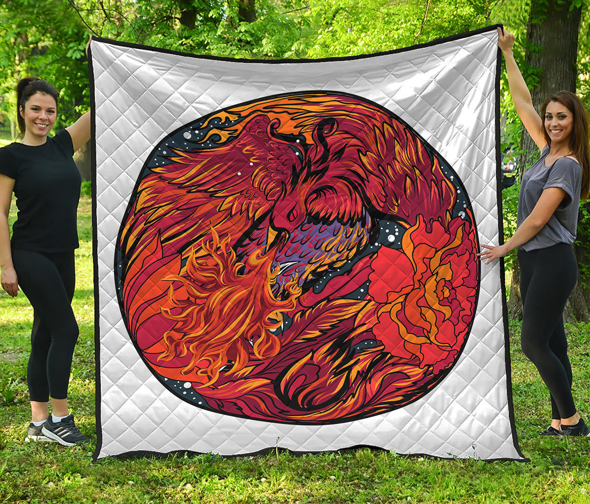Japanese Phoenix Print Quilt