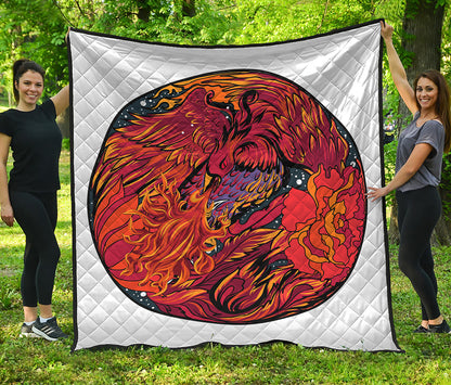 Japanese Phoenix Print Quilt