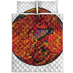 Japanese Phoenix Print Quilt Bed Set