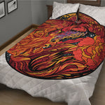 Japanese Phoenix Print Quilt Bed Set